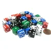 Dice>Set of 50 D6 12mm Opaque Square Edge Dice; 10 Each of Red White Blue Green Black - Your Source for Gaming Essentials