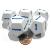 Dice>Set of 5 D12 Months of the Year Setting Educational Dice-White with Blue Letters - Your Source for Gaming Essentials