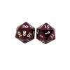 Dice>Set of 2 Heavy D20 Metal Dice - Red - Your Source for Gaming Essentials