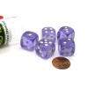 Dice>Set of 5 16mm D6 Glow In the Dark Spots Dice in Tube - Purple - Your Source for Gaming Essentials