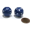 Dice>Set of 2 22mm Round Circular Circle Dice, Weighted - Blue with White Pips - Your Source for Gaming Essentials