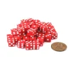 Dice>Set of 50 8mm Six-Sided D6 Small Square-Edge Dice - Red with White Pips - Your Source for Gaming Essentials