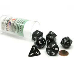 Dice>Set of 7 Numerically Balanced OptiDice: D4 D6 D8 D10 D12 D20 - Choose Your Color - Your Source for Gaming Essentials