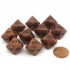 Dice>Set of 10 Tens D10 (00-90) Olympic Pearlized Dice - Bronze with Black Numbers - Your Source for Gaming Essentials