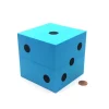 Dice>Single Huge Very Large 100mm Foam Dice (1 Piece) - Blue with Black - Your Source for Gaming Essentials