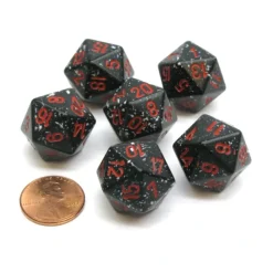 Dice>Speckled 20 Sided D20 Chessex Dice, 6 Pieces - Space - Your Source for Gaming Essentials