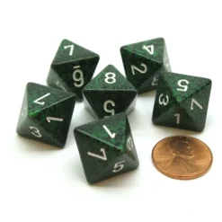 Dice>Speckled 15mm 8 Sided D8 Chessex Dice, 6 Pieces - Recon - Your Source for Gaming Essentials