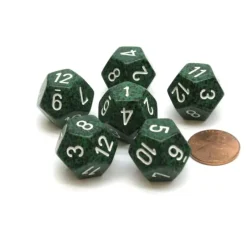 Dice>Speckled 18mm 12 Sided D12 Chessex Dice, 6 Pieces - Recon - Your Source for Gaming Essentials