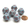 Dice>Speckled 18mm 12 Sided D12 Chessex Dice, 6 Pieces - Air - Your Source for Gaming Essentials