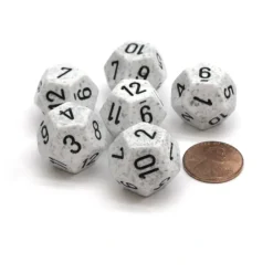 Dice>Speckled 18mm 12 Sided D12 Chessex Dice, 6 Pieces - Arctic Camo - Your Source for Gaming Essentials