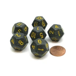 Dice>Speckled 18mm 12 Sided D12 Chessex Dice, 6 Pieces - Urban Camo - Your Source for Gaming Essentials
