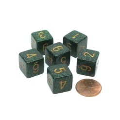 Dice>Speckled 15mm 6 Sided D6 Polyhedral Chessex Dice, 6 Pieces - Golden Recon - Your Source for Gaming Essentials