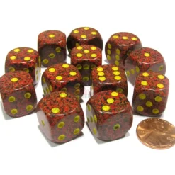 Dice>Speckled 16mm D6 Chessex Dice Block (12 Dice) - Mercury - Your Source for Gaming Essentials
