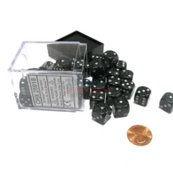 Dice>Speckled 12mm D6 Chessex Dice Block (36 Dice) - Ninja - Your Source for Gaming Essentials
