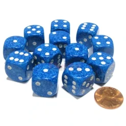 Dice>Speckled 16mm D6 Chessex Dice Block (12 Dice) - Water - Your Source for Gaming Essentials