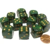 Dice>Speckled 16mm D6 Chessex Dice Block (12 Dice) - Golden Recon - Your Source for Gaming Essentials