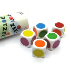 Dice>Spotzee-Dotzee: A Game of Colors and Counting 5 Dice Game Set with Travel Tube - Your Source for Gaming Essentials