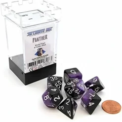 Dice>Supernova Dice 7 Piece Polyhedral DnD Dice Set - Panther - Your Source for Gaming Essentials