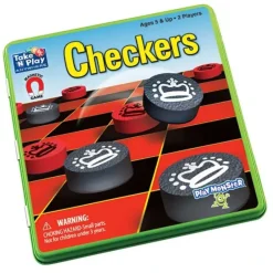 Board Games-Take N Play Anywhere Board Game - Checkers - Your Source for Gaming Essentials