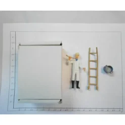 Taura Figures 13.16 White Metal Man With Spoon, Pot, And Ladder Figure - Your Source for Gaming Essentials*