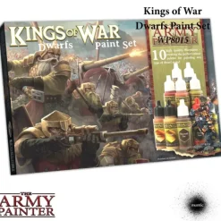 Tabletop Miniatures-The Army Painter Warpaints: Kings of War Dwarfs Paint Set - 10 Warpaints - Your Source for Gaming Essentials