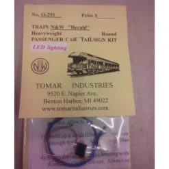 Tomar Industries 291 HO N&W Passenger Car Tailsign Kit - Your Source for Gaming Essentials* Best