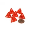 Dice>Translucent 18mm 4 Sided D4 Chessex Dice, 6 Pieces - Orange with White Numbers - Your Source for Gaming Essentials