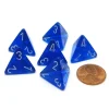 Dice-Translucent 18mm 4 Sided D4 Chessex Dice, 6 Pieces - Blue with White - Your Source for Gaming Essentials