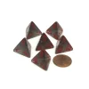 Dice-Translucent 18mm 4 Sided D4 Chessex Dice, 6 Pieces - Smoke with Red Numbers - Your Source for Gaming Essentials