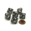 Dice>Translucent 16mm D10 (0-9) Chessex Dice, 6 Pieces - Smoke with White Numbers - Your Source for Gaming Essentials