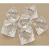 Dice-Translucent 25mm D8 Large Jumbo Dice, 6 Pieces - Clear with White Numbers - Your Source for Gaming Essentials
