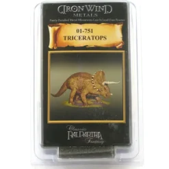 Tabletop Miniatures-Triceratops #01-751 Classic Ral Partha Fantasy RPG Metal Figure - Your Source for Gaming Essentials