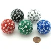 Dice-Tube of 5 D60 (60-Sided) 35mm Dice - 1 Each of Green White Blue Black Red - Your Source for Gaming Essentials