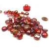 Board Games-Tube of 40 Glass Gaming Stones (12-15mm) - Crystal Red Iridized - Your Source for Gaming Essentials