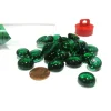 Board Games-Tube of 40 Glass Gaming Stones (12-15mm) - Dark Green - Your Source for Gaming Essentials