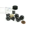 Dice-Tube of 7 Polyhedral RPG Sirius Dice with Bonus D20- Pearl Charcoal Grey Acrylic - Your Source for Gaming Essentials
