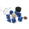Dice-Tube of 7 Polyhedral RPG Sirius Dice with Bonus D20 - Pearl Blue Acrylic - Your Source for Gaming Essentials