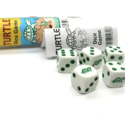 Dice-Turtle Dice Game 5 Dice Set with Travel Tube and Instructions - Your Source for Gaming Essentials