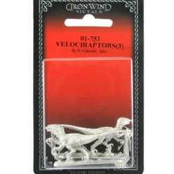 Tabletop Miniatures-Velociraptors (3) #01-753 Classic Ral Partha Fantasy RPG Metal Figure - Your Source for Gaming Essentials