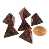 Dice-Vortex 18mm 4 Sided D4 Chessex Dice, 6 Pieces - Burgundy with Gold - Your Source for Gaming Essentials