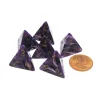 Dice-Vortex 18mm 4 Sided D4 Chessex Dice, 6 Pieces - Purple with Gold - Your Source for Gaming Essentials