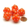 Dice>Vortex 20mm 20 Sided D20 Chessex Dice, 6 Pieces - Solar with White Numbers - Your Source for Gaming Essentials