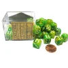 Dice-Vortex 12mm D6 Chessex Dice Block (36 Dice) - Dandelion with White Pips - Your Source for Gaming Essentials