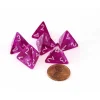 Dice>Vortex 18mm D4 Chessex Dice, 6 Pieces - Violet with White Numbers - Your Source for Gaming Essentials