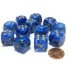 Dice-Vortex 16mm D6 Chessex Dice Block (12 Dice) - Blue with Gold Pips - Your Source for Gaming Essentials