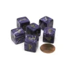 Dice>Vortex 15mm D6 Polyhedral Chessex Dice, 6 Pieces - Purple with Gold Numbers - Your Source for Gaming Essentials