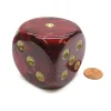 Dice-Vortex 50mm Huge Large D6 Chessex Dice, 1 Piece - Burgundy with Gold Pips - Your Source for Gaming Essentials