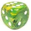 Dice-Vortex 50mm Huge Large D6 Chessex Dice, 1 Piece - Dandelion with White Pips - Your Source for Gaming Essentials