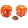 Dice-Vortex 30mm Large D6 Chessex Dice, 2 Pieces - Solar with White Pips - Your Source for Gaming Essentials