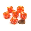 Dice>Vortex 16mm Tens D10 (00-90) Chessex Dice, 6 Pieces - Solar with White Numbers - Your Source for Gaming Essentials